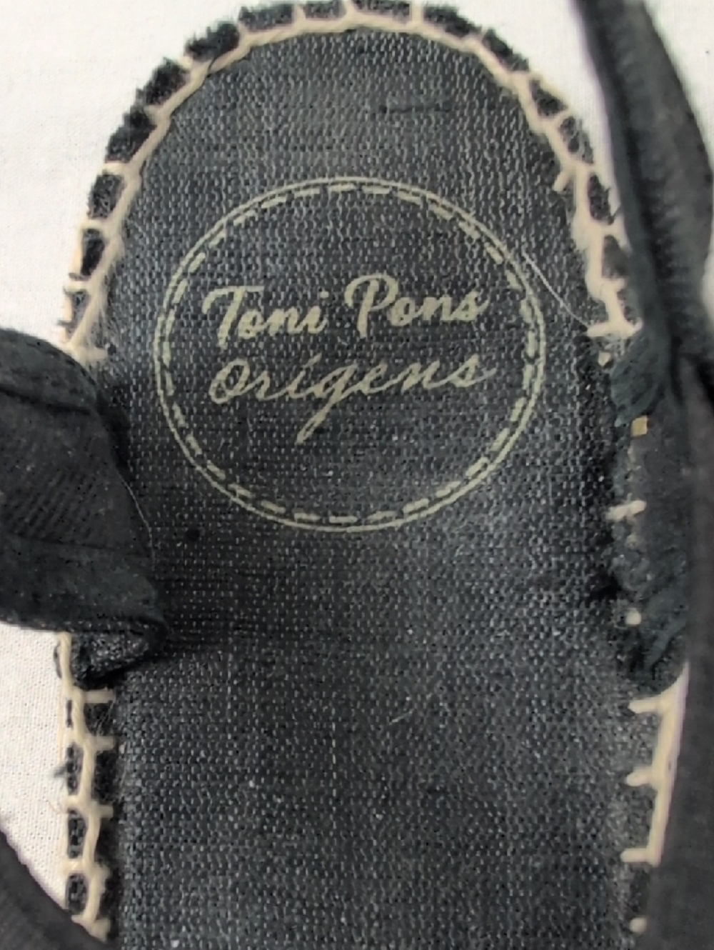 TONI PANS BLACK CANVAS ESPADRILLE SLINGBACK FLATS SZ 7 - Picture 4 of 6